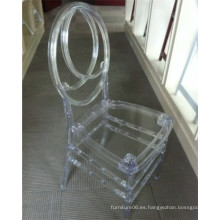 Clear Crystal Plastic Phoenix Silla para banquete